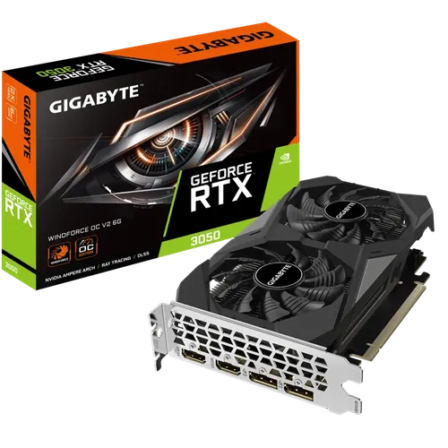 GIGABYTE GeForce RTX 3050 WINDFORCE OC V2 6G Graphics Card