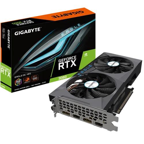 Gigabyte GeForce RTX 3060 Eagle OC 12GB GDDR6 2X Fan Graphics Card