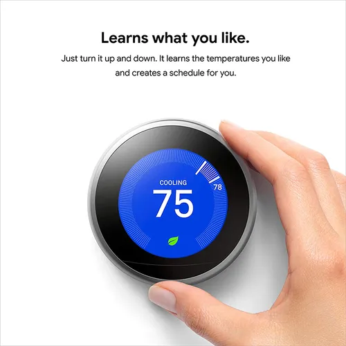 Google Nest Learning Thermostat – Black