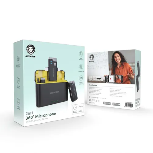 Green Lion 2 In 1 360° Microphone Lightning-Type-C