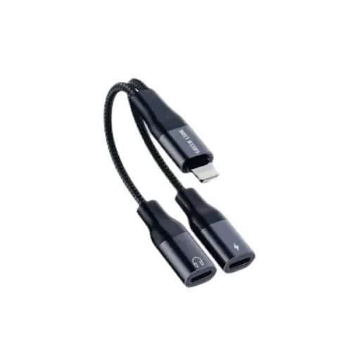 Green Lion 2 in 1 Audio & Charge Lightning Adapter Male Lightning to Female Lightning