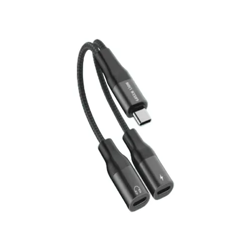 Green Lion 2 in 1 Audio &amp; Charge USB C Adapter [ Male Type-C to Female Type-C ]