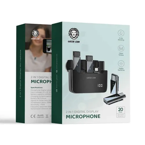 Green Lion 2 in 1 Digital Display Microphone