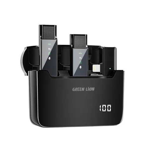 Green Lion 2 in 1 Digital Display Microphone with Lightning Connector