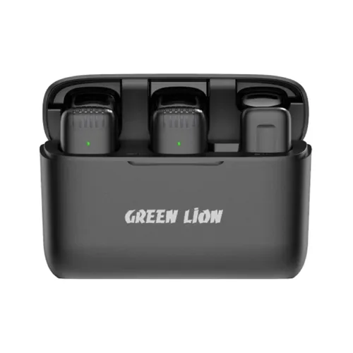 Green Lion 2 in 1  Wireless Microphone with Lightning Connector – Black GN2WMICLGBK