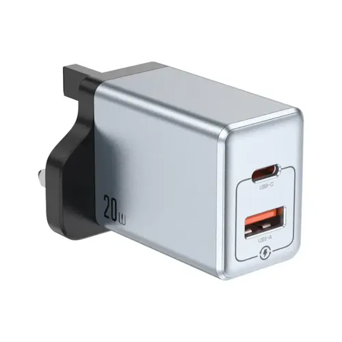 Green Lion 20W GaN Premium Series Dual Port UK Wall Charger