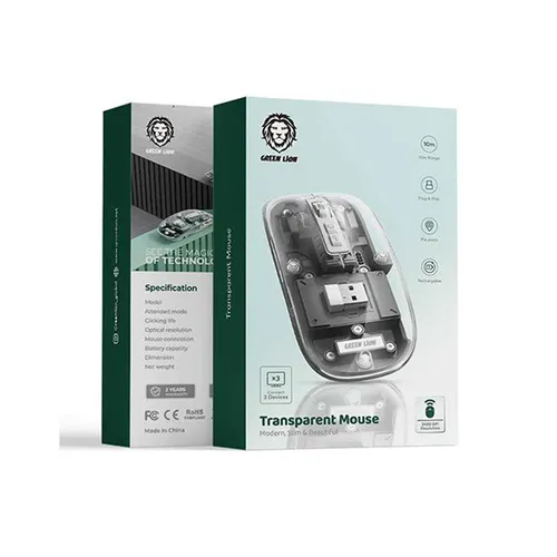 Green Lion 2400DPI 400mAh Transparent Mouse