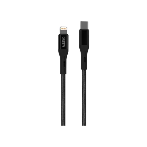 Green Lion 2A Braided Type-C to Lightning Cable 1.2m Black – GNBCTCTLGBK