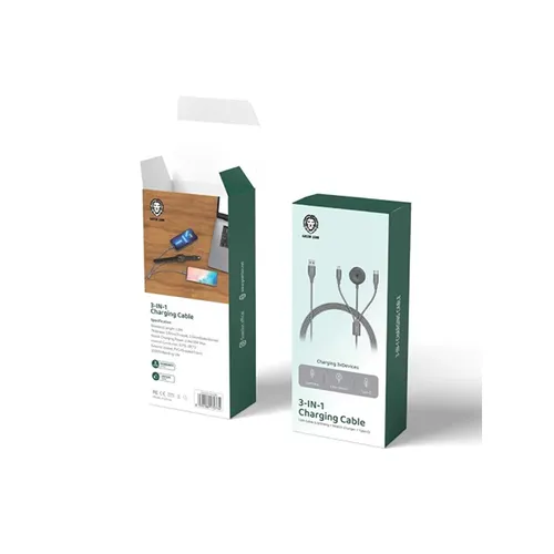 Green Lion 3 in 1 Type-C + Lightning With Magnetic Wireless Charging Cable
