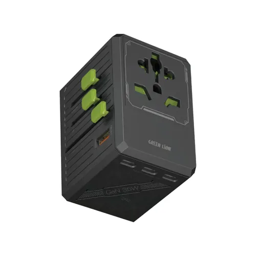 Green Lion 35W GaN 6 in1 Universal Travel Adapter