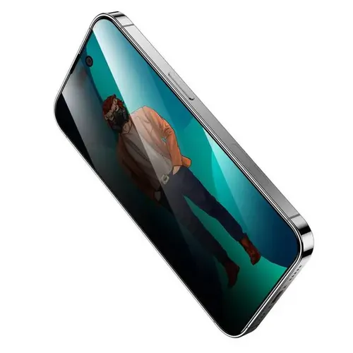 Green Lion 3D Desert Privacy Anti-dust Screen Glass for iPhone 14 Series