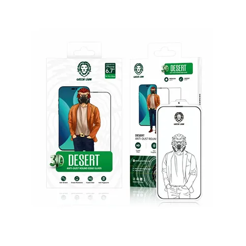 Green Lion 3D Premium Anti-dust Round Edge Glass For iPhone 14 Pro