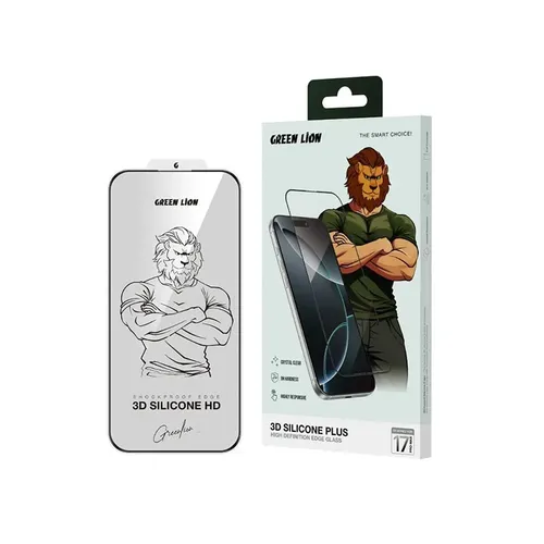 Green Lion 3D Silicone Plus High Definition Edge Glass for iPhone 17 Pro Max