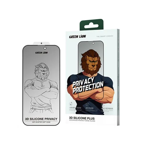 Green Lion 3D Silicone Plus Privacy Screen Protector for 16 Pro Max