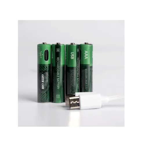 Green Lion 500mWh AAA 1.6V Rechargeable Battery – 4Pcs