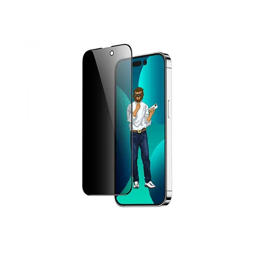 Green Lion 9H Steve Privacy Full Screen Tempered Glass for iPhone 15 Plus