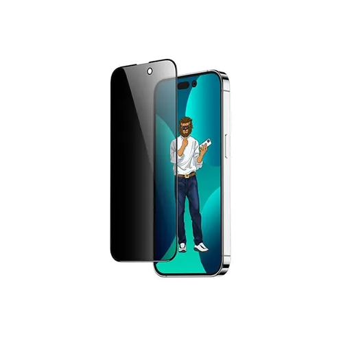 Green Lion 9H Steve Privacy Full Screen Tempered Glass for iPhone 15 Pro Max