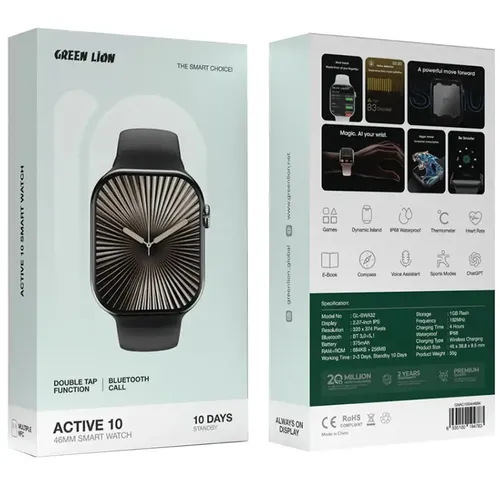 Green Lion Active 10 46MM Smart Watch