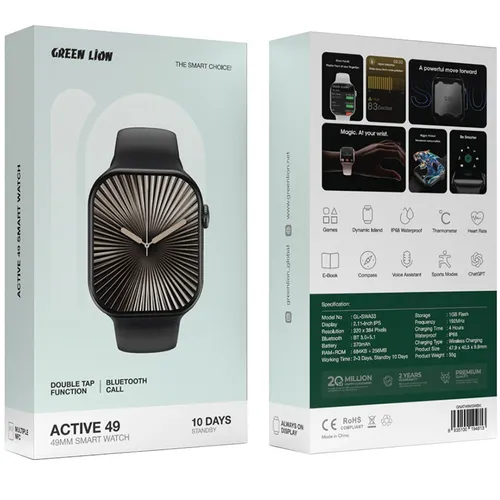 Green Lion Active 49MM Smart Watch
