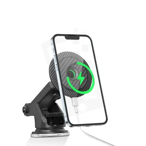 Green Lion Carbon Fiber Magnetic Car Charger 15W
