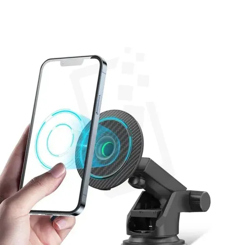 Green Lion Carbon Fiber Magnetic Wireless Car Charger 15W