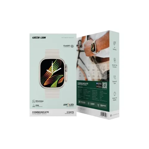 Green Lion Communicate Ultra Smartwatch – Black / Silver