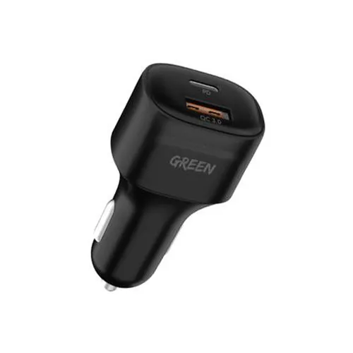 Green Lion Compact Dual Port 20W USB + Type-C Car Charger