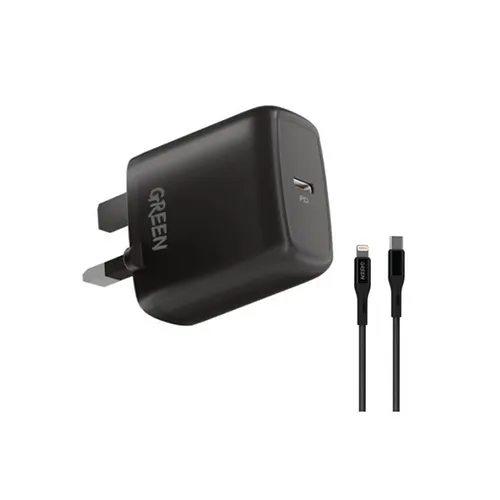 Green Lion Compact Wall Type-C 20W Wall Charger with Cable