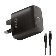 Green Lion Compact Wall Type-C Port Charger 20W With Cable – UK Plug