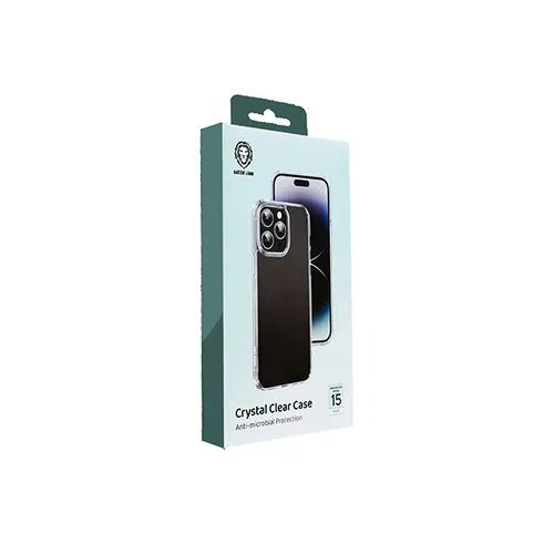 Green Lion Crystal Clear Anti-Microbial Protection Case for iPhone 15 Pro