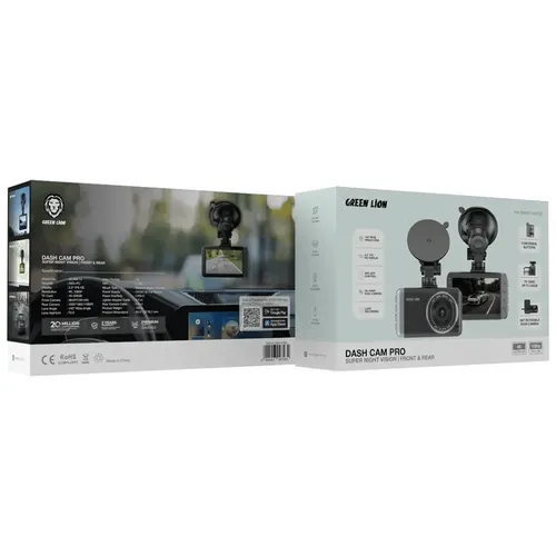 Green Lion Dash Cam Pro Front and Rear