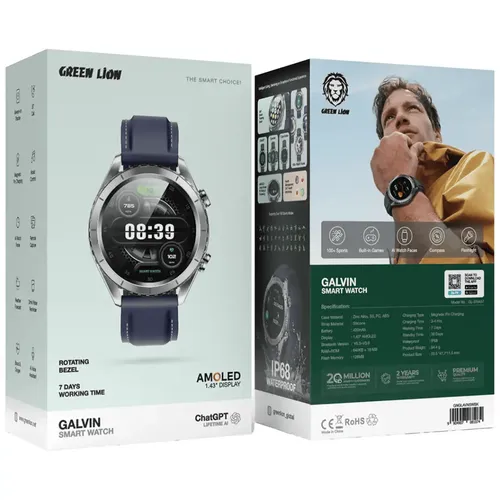 Green Lion Galvin Smart Watch with 1.43" AMOLED Display