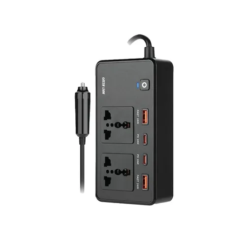 Green Lion GC-200 200W 2 Socket Car Inverter with 24W 2 USB-A + 2USB-C Ports