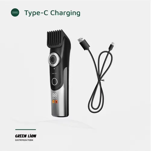 Green Lion GL-TM41 Trim Gen”70 Body Hair Trimmer with 3 Speed Levels, LED Status Indicator, Corded &amp; Cordless Use, Charging Base, 1.5 Hours Working Time, 6000RPM Motor