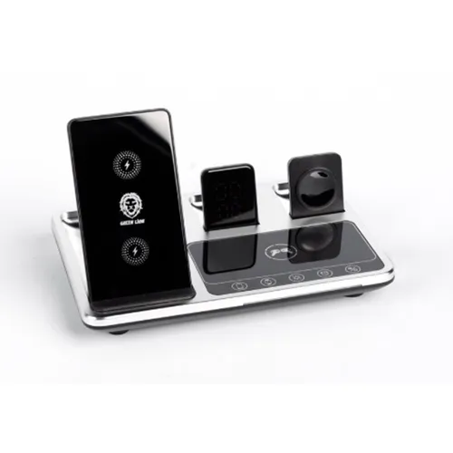 Green Lion GN4IN1WCSBK 4 In 1 Wireless Charging Station