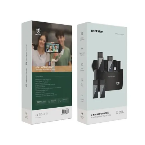 Green Lion GN4N1MICTCBK 4 In 1 Microphone Type-C