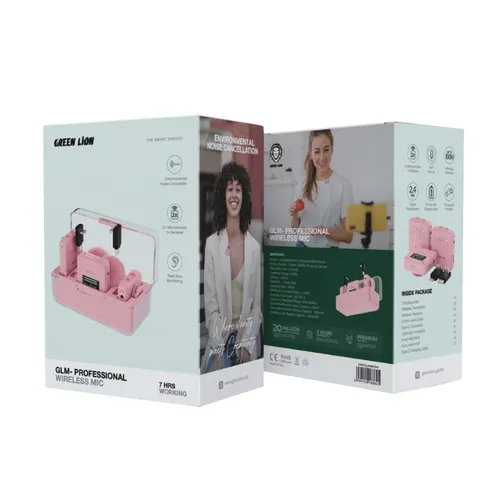 Green Lion GNPGLMMICPK GLM-Professional Wireless Mic Pink