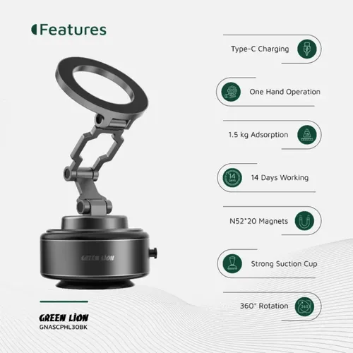 Green Lion GX-30 Auto Suction Car Phone Holder