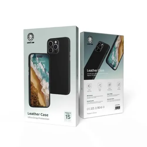 Green Lion Leather Case iPhone 15 Pro/15 Pro Max