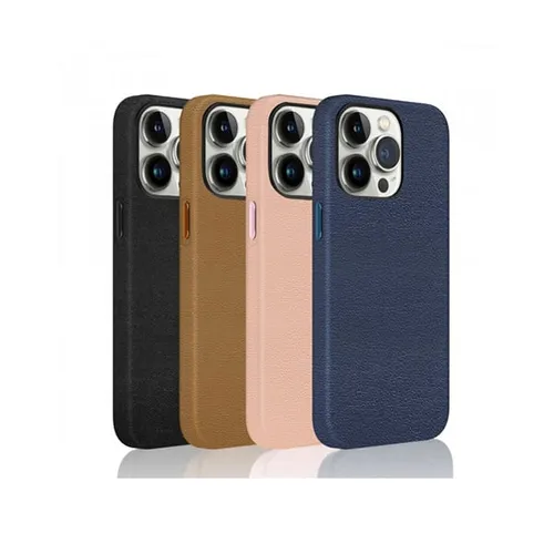 Green Lion Leather MagSafe Elegant Design Case for iPhone 15 Pro Max