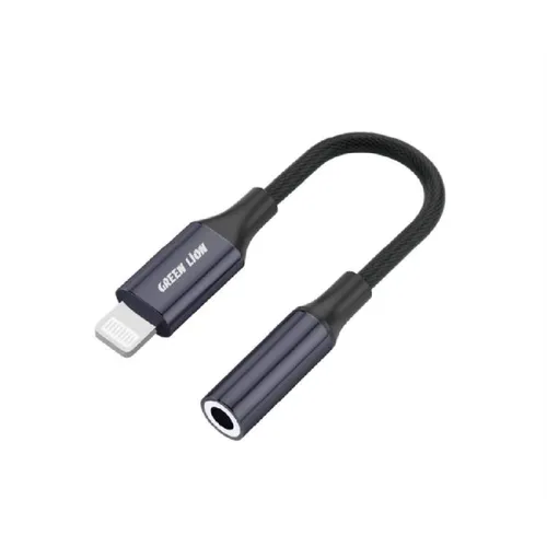 Green Lion Lightning to 3.5mm Audio Cable – Gray GNEALTG35MM