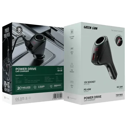 Green Lion Power Drive 75W Car Charger