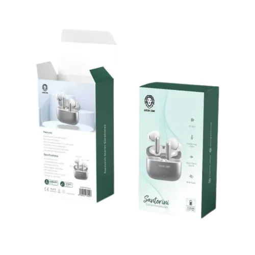Green Lion Santorini Stereo Earbuds - Silver
