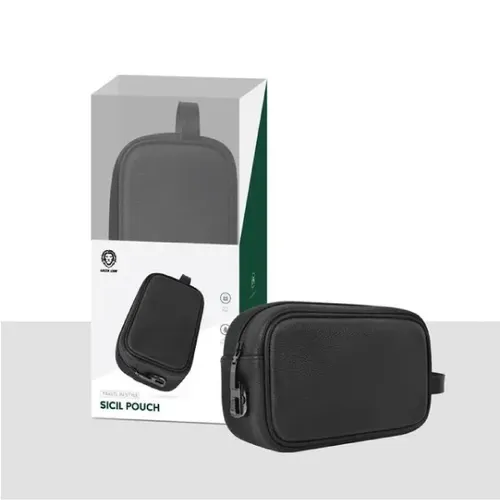 Green Lion Sicil Travel Pouch - Black
