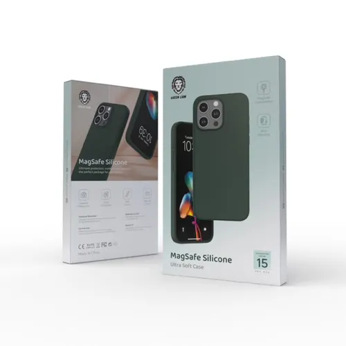 Green Lion Silicone Case with Magsafe For iPhone 15 Pro / 15 Pro Max