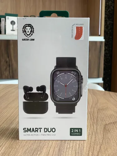 Green Lion Smart Duo 2 in 1 Combo Ultra Active Watch TWS Pro 2 Black