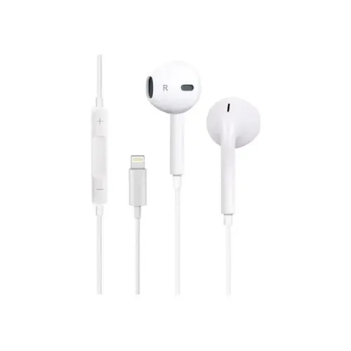 Green Lion Stereo Earphones with Lightning Connector - White
