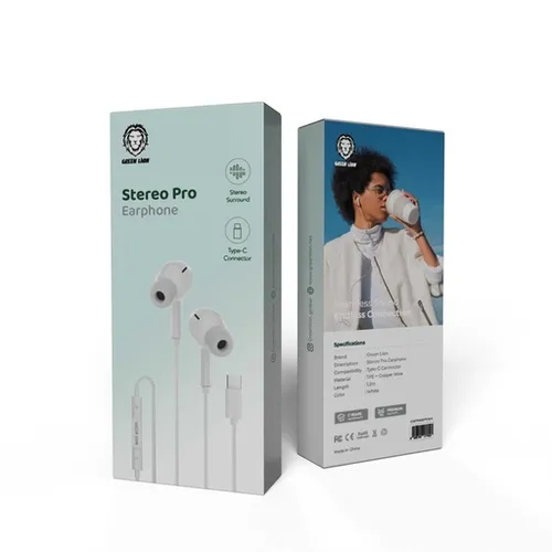 Green Lion Stereo Pro Earphone with Type-C Connector