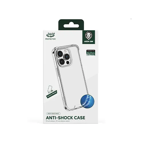 Green Lion Transparent Anti-Shock Case for Apple iPhone 14 Pro