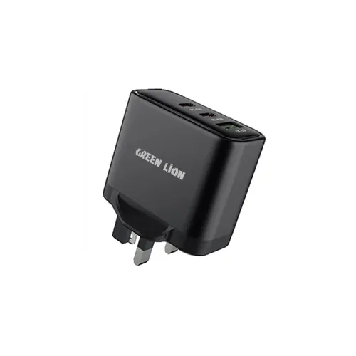 Green Lion Ultra Quick 3 OutPut Compact Charger 50W ( With 2 Cables)